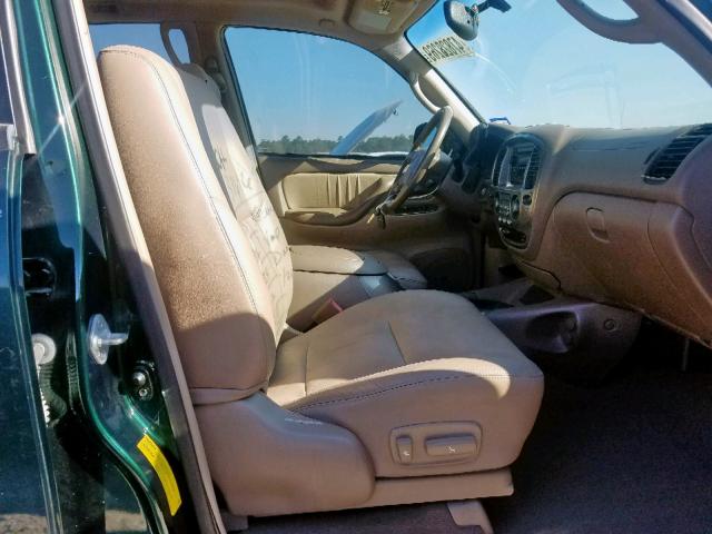 5TDZT38A82S068690 - 2002 TOYOTA SEQUOIA LI GREEN photo 5