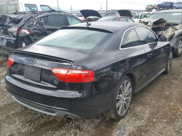 WAUDK78T89A010492 - 2009 AUDI A5 QUATTRO BLACK photo 4