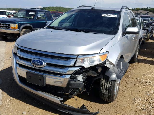 2FMDK4JC1BBA91949 - 2011 FORD EDGE SEL SILVER photo 2