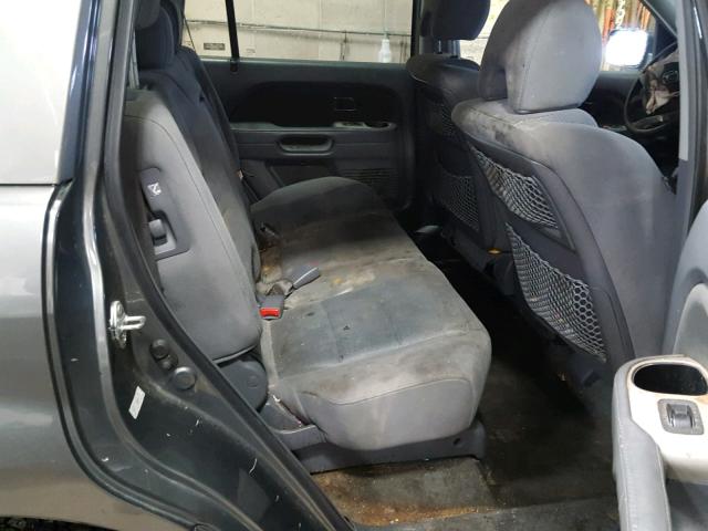 5FNYF18388B041317 - 2008 HONDA PILOT SE GRAY photo 6