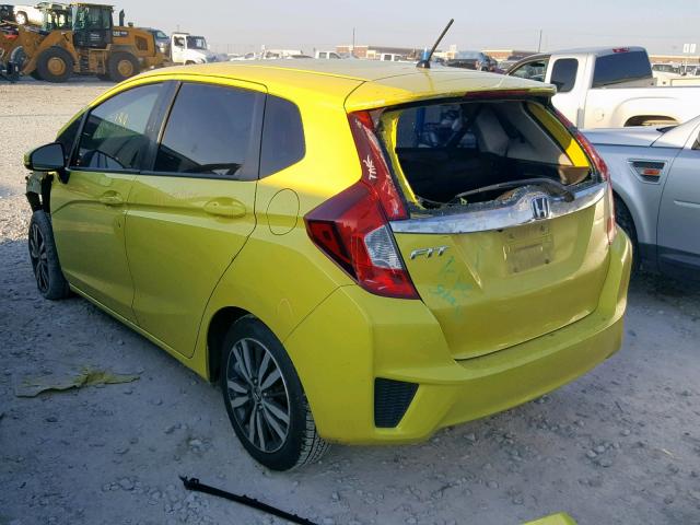 3HGGK5H8XFM750786 - 2015 HONDA FIT EX YELLOW photo 3