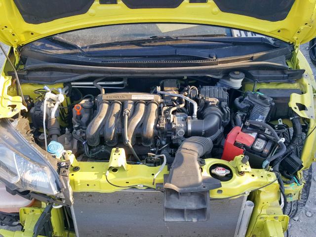 3HGGK5H8XFM750786 - 2015 HONDA FIT EX YELLOW photo 7