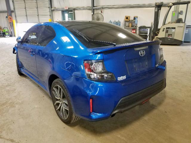 JTKJF5C79E3085539 - 2014 TOYOTA SCION TC ლურჯი ფოტო 3