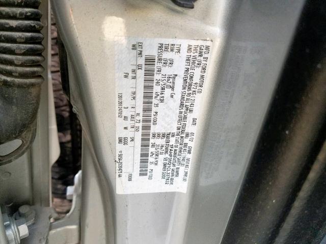 1FAHP3M21CL337832 - 2012 FORD FOCUS SEL SILVER photo 10