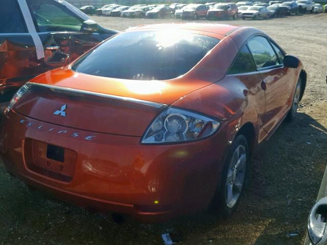 4A3AK24F78E038622 - 2008 MITSUBISHI ECLIPSE GS ORANGE photo 4