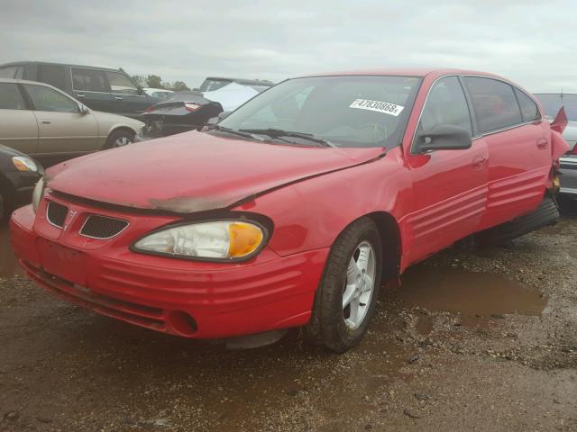 1G2NE52E3XM779723 - 1999 PONTIAC GRAND AM S RED photo 2