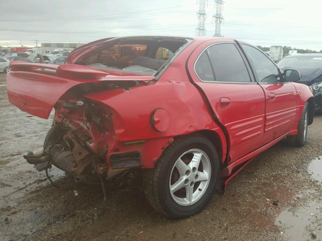 1G2NE52E3XM779723 - 1999 PONTIAC GRAND AM S RED photo 4