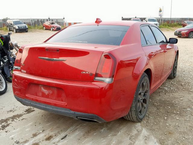 2C3CCAGG8HH599822 - 2017 CHRYSLER 300 S RED photo 4