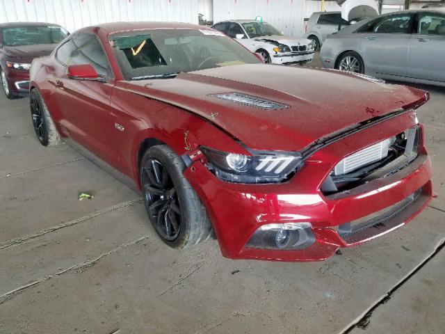 1FA6P8CFXF5370796 - 2015 FORD MUSTANG GT RED photo 1