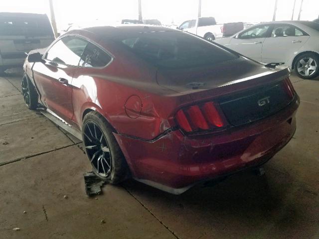 1FA6P8CFXF5370796 - 2015 FORD MUSTANG GT RED photo 3