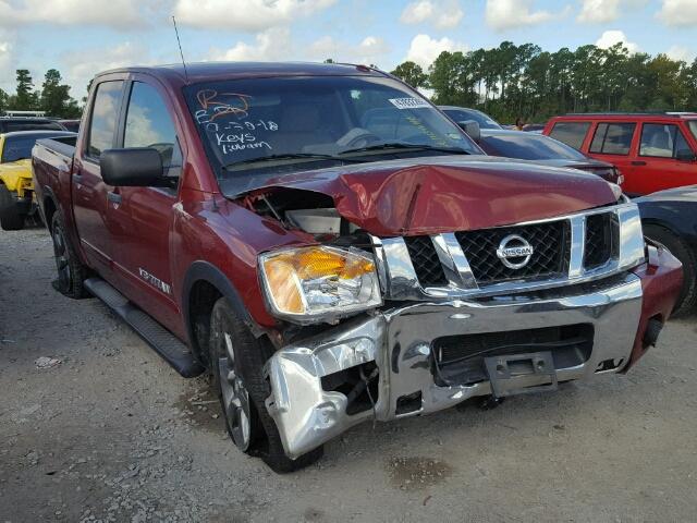 1N6AA0ED8FN500588 - 2015 NISSAN TITAN S RED photo 1