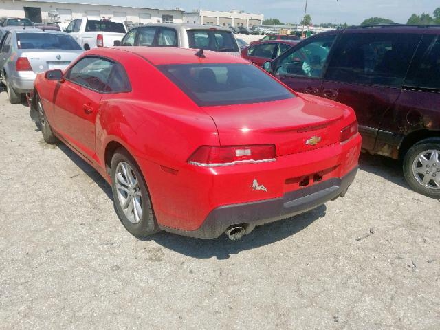 2G1FB1E36F9103959 - 2015 CHEVROLET CAMARO LS RED photo 3