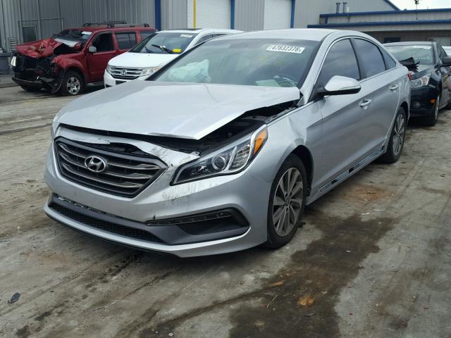 5NPE34AF7GH432329 - 2016 HYUNDAI SONATA SPO SILVER photo 2