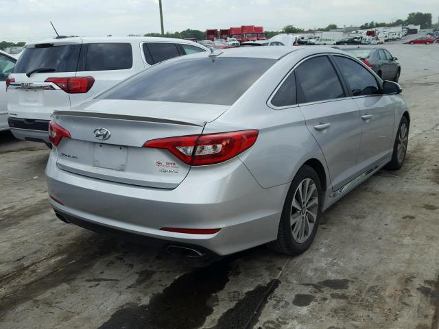 5NPE34AF7GH432329 - 2016 HYUNDAI SONATA SPO SILVER photo 4