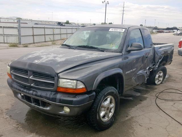 1B7GG32N12S610338 - 2002 DODGE DAKOTA SPO GRAY photo 2