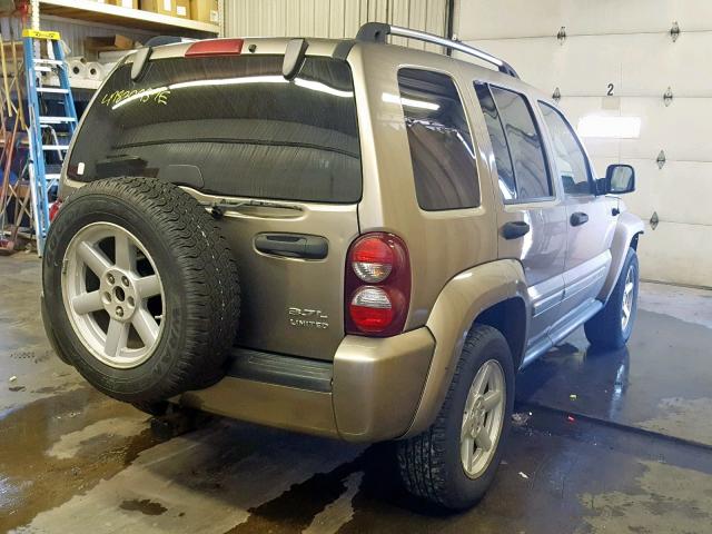 1J4GL58K95W644376 - 2005 JEEP LIBERTY LI TAN photo 4