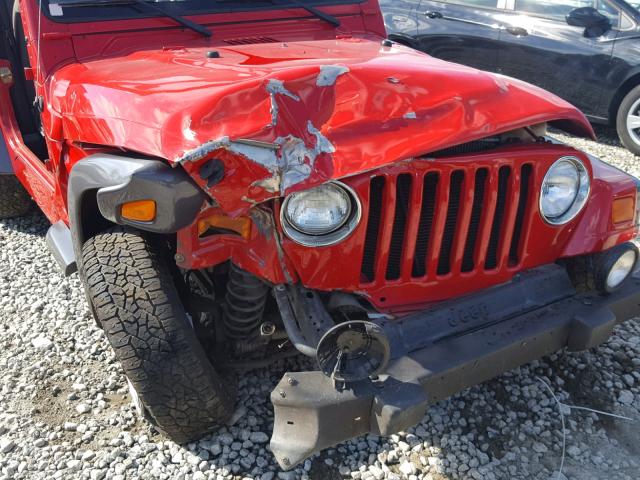 1J4FA39S24P726866 - 2004 JEEP WRANGLER X RED photo 9