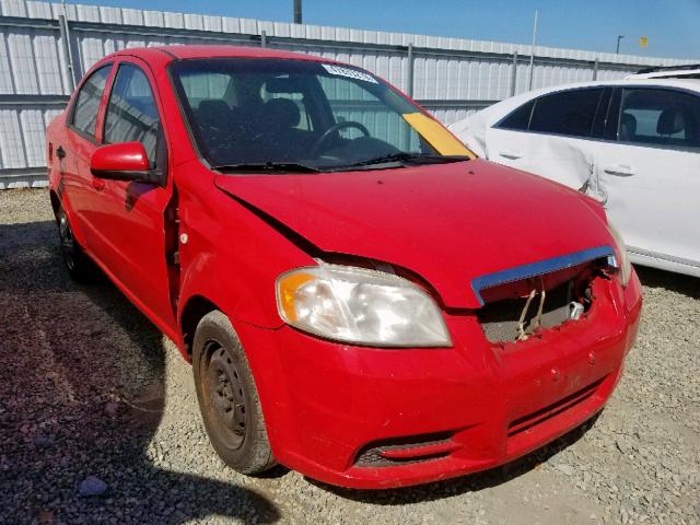 KL1TD56697B120461 - 2007 CHEVROLET AVEO BASE წითელი ფოტო 1