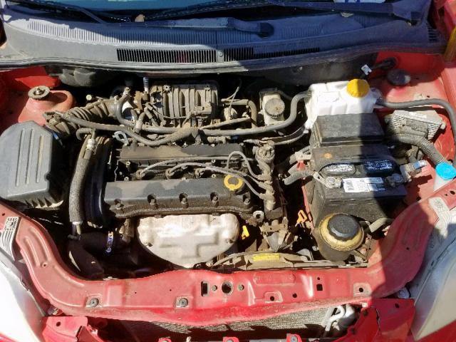 KL1TD56697B120461 - 2007 CHEVROLET AVEO BASE წითელი ფოტო 7