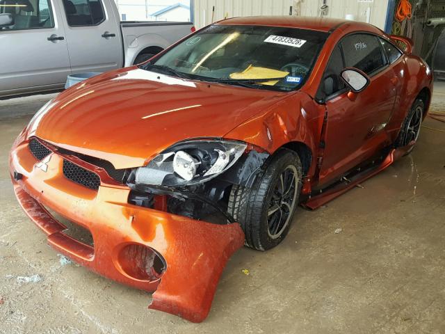 4A3AK24FX7E034949 - 2007 MITSUBISHI ECLIPSE GS ORANGE photo 2