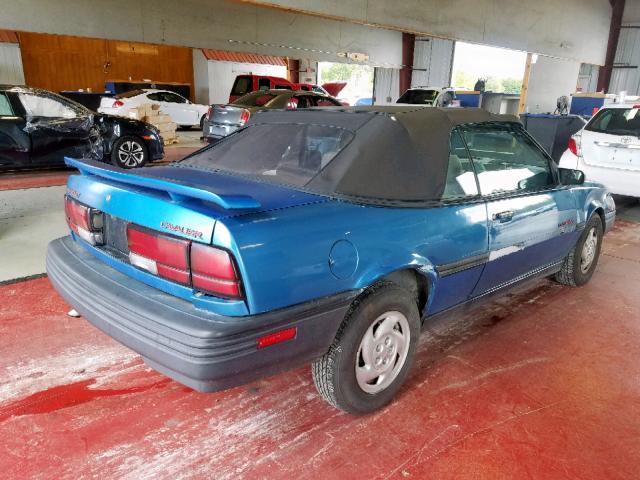 1G1JC34T3M7260190 - 1991 CHEVROLET CAVALIER R BLUE photo 4