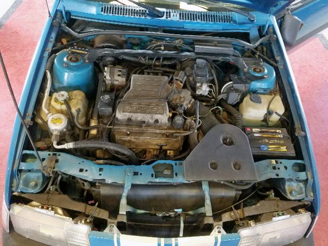 1G1JC34T3M7260190 - 1991 CHEVROLET CAVALIER R BLUE photo 7