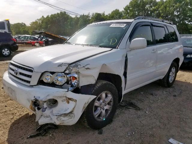 JTEHF21A730150160 - 2003 TOYOTA HIGHLANDER WHITE photo 2