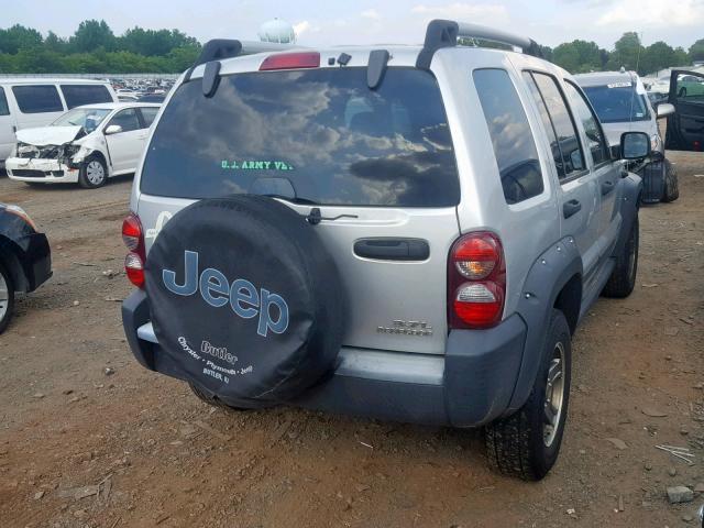 1J4GL38K25W717608 - 2005 JEEP LIBERTY RE GRAY photo 4