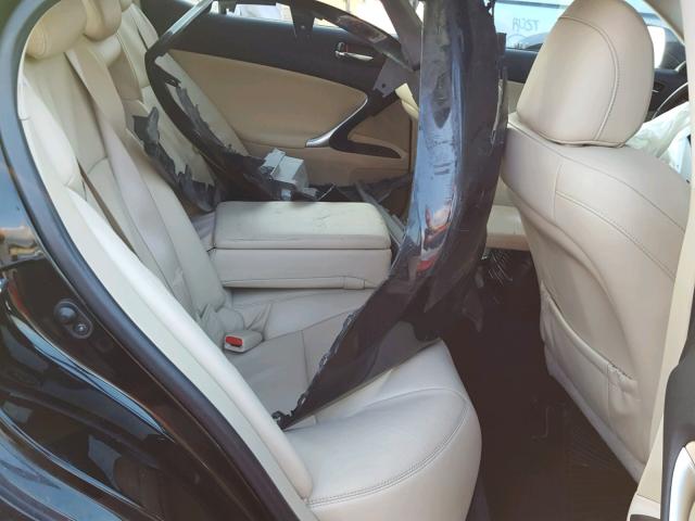 JTHCK262685022240 - 2008 LEXUS IS 250 BLACK photo 6