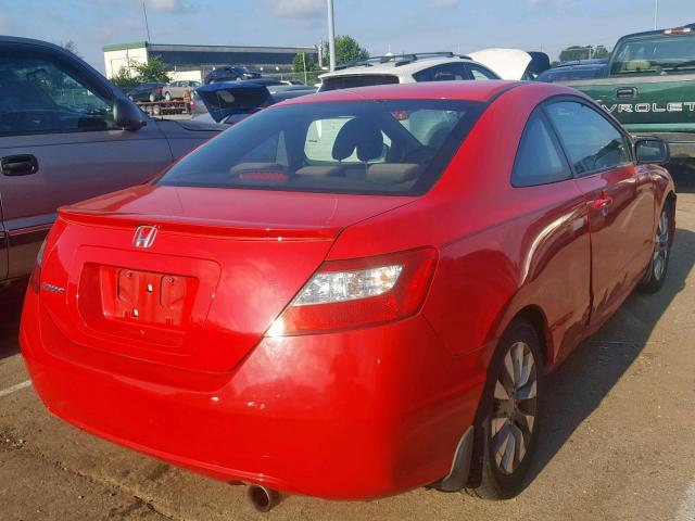 2HGFG12899H538186 - 2009 HONDA CIVIC EX RED photo 4