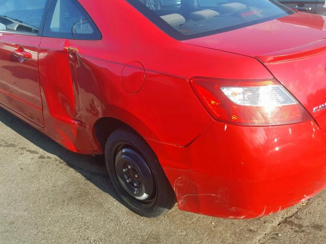 2HGFG12899H538186 - 2009 HONDA CIVIC EX RED photo 9