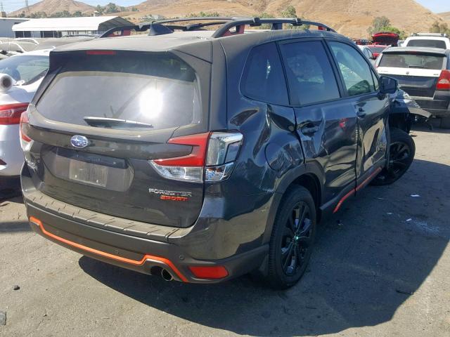 JF2SKAPC4KH453536 - 2019 SUBARU FORESTER S BLACK photo 4