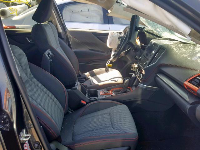 JF2SKAPC4KH453536 - 2019 SUBARU FORESTER S BLACK photo 5