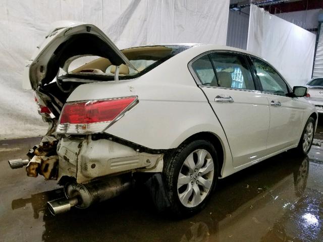 1HGCP3F81AA010976 - 2010 HONDA ACCORD EXL WHITE photo 4