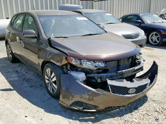 KNAFU5A21D5686163 - 2013 KIA FORTE EX BROWN photo 1