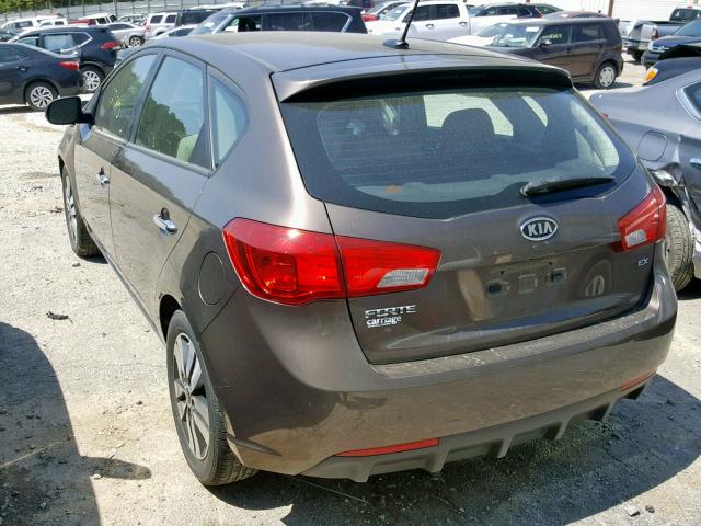 KNAFU5A21D5686163 - 2013 KIA FORTE EX BROWN photo 3