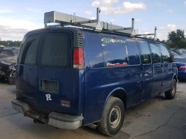 1GTHG39R721175358 - 2002 GMC SAVANA G35 BLUE photo 4