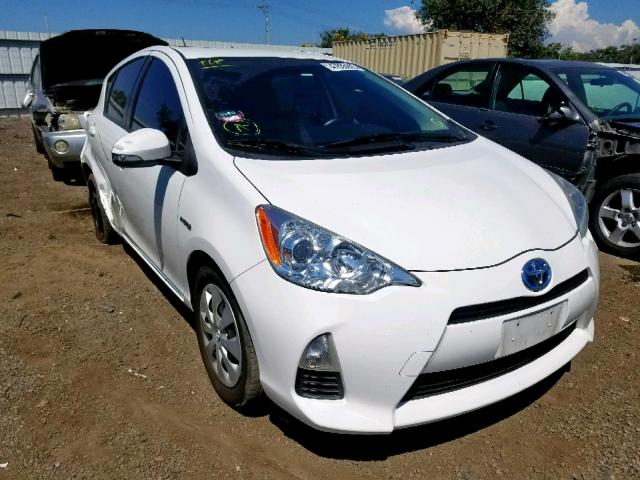 JTDKDTB36C1522619 - 2012 TOYOTA PRIUS C WHITE photo 1