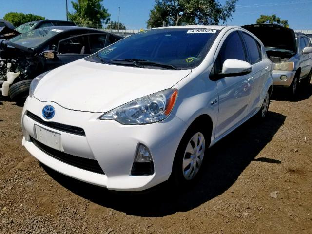 JTDKDTB36C1522619 - 2012 TOYOTA PRIUS C WHITE photo 2