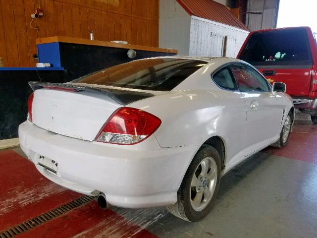 KMHHM65D16U220752 - 2006 HYUNDAI TIBURON GS WHITE photo 4