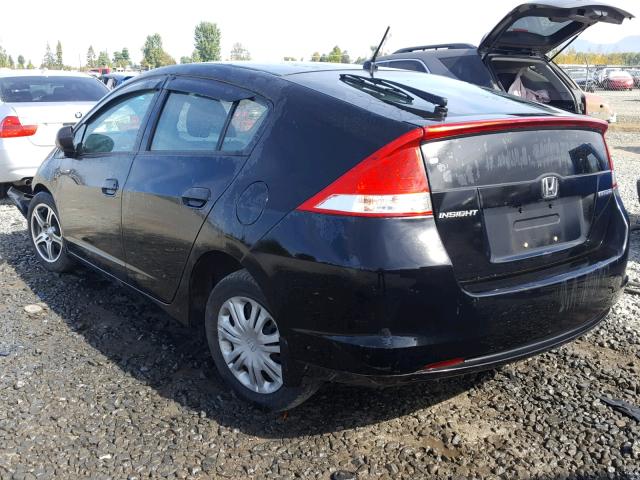 JHMZE2H5XBS004020 - 2011 HONDA INSIGHT LX BLACK photo 3