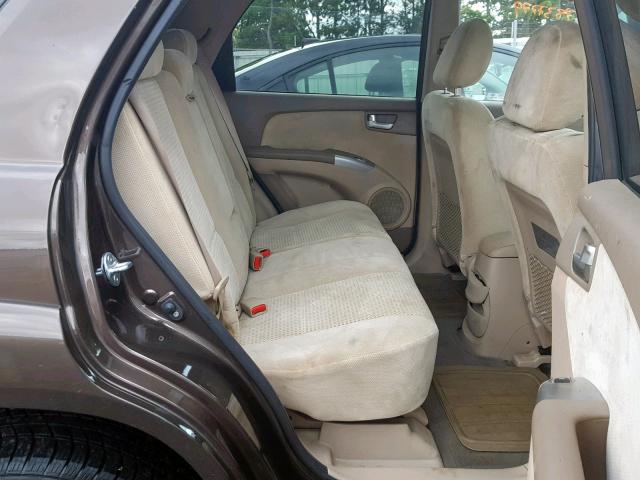 KNDJE723287500766 - 2008 KIA SPORTAGE E BROWN photo 6