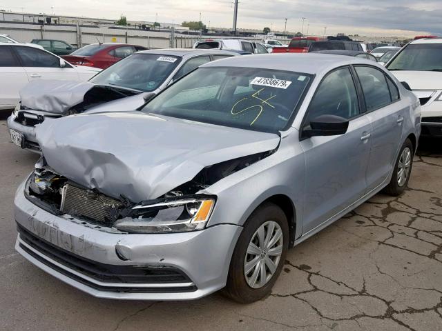 3VW2K7AJ9FM255820 - 2015 VOLKSWAGEN JETTA BASE 银色 照片 2