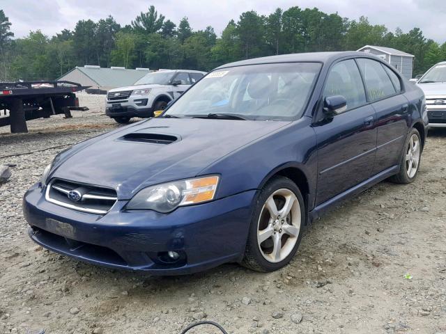 4S3BL686754203639 - 2005 SUBARU LEGACY GT BLUE photo 2