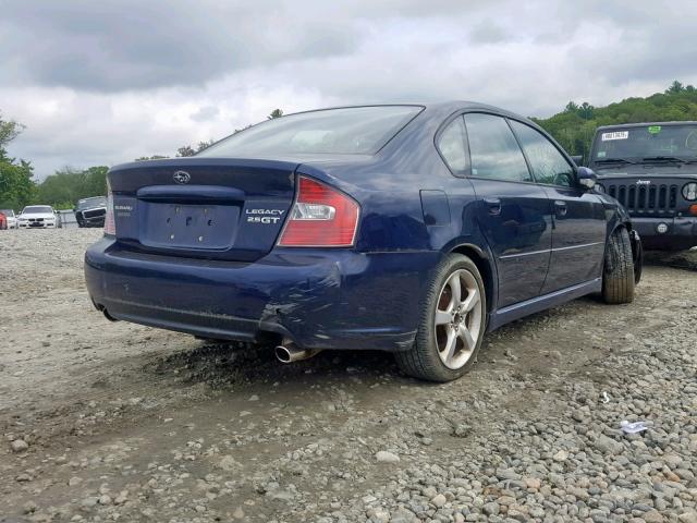 4S3BL686754203639 - 2005 SUBARU LEGACY GT BLUE photo 4