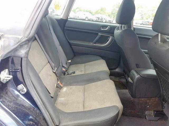 4S3BL686754203639 - 2005 SUBARU LEGACY GT BLUE photo 6