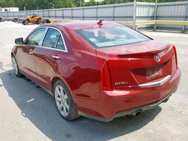 1G6AJ5S33D0133270 - 2013 CADILLAC ATS PERFOR RED photo 3