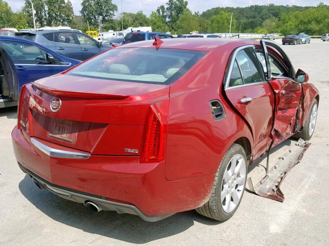 1G6AJ5S33D0133270 - 2013 CADILLAC ATS PERFOR RED photo 4