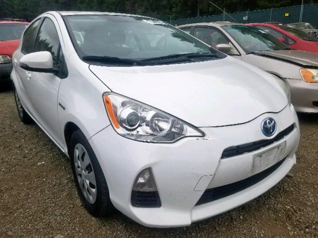 JTDKDTB30D1538185 - 2013 TOYOTA PRIUS C WHITE photo 1