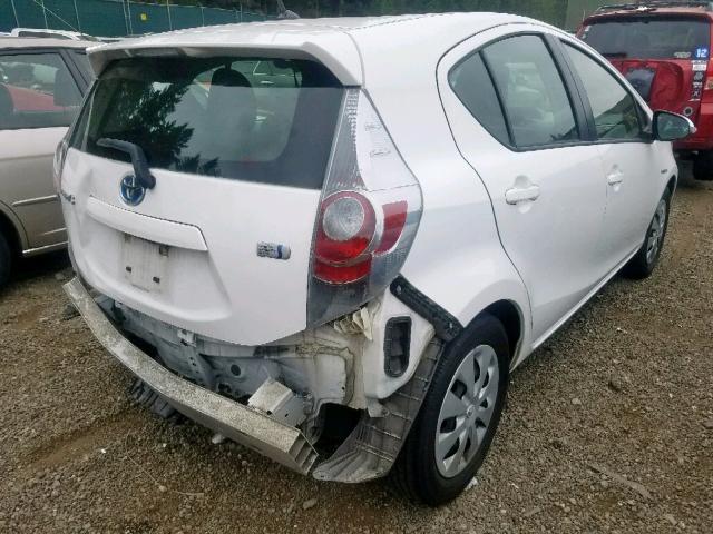 JTDKDTB30D1538185 - 2013 TOYOTA PRIUS C WHITE photo 4